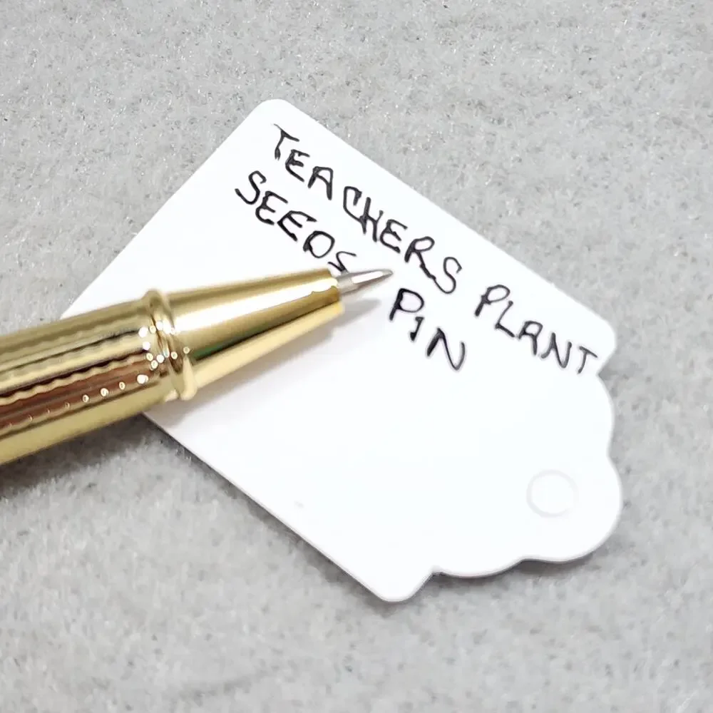TEACHERS PLANT SEEDS THAT GROW FOREVER Fine Point Ball Point Pen Black Gold NIB